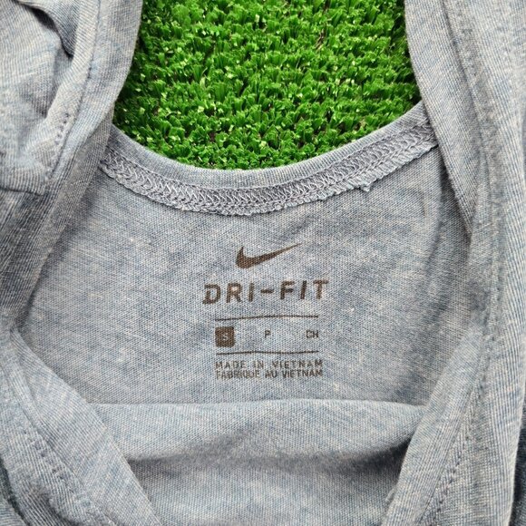 Nike Tank Top Womens Small Blue Sleeveless Dri-Fit Yoga Workout Twist Running - Picture 5 of 8